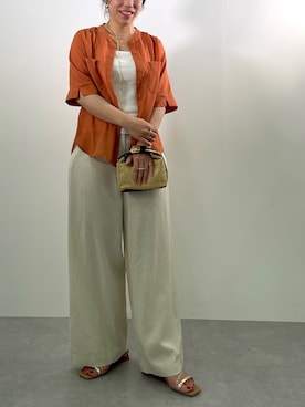 「レギュラー」｜「アイテム（パンツ）」を使った、YOUさん（レディース・160cm）の夏コーディネート