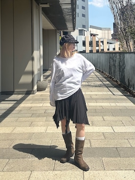 「アイテム（キャスケット）」を使った、mahhiiさん（レディース・162cm）の春コーディネート