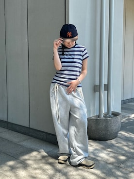 「アイテム（スリッポン）」を使った、mahhiiさん（レディース・162cm）の夏コーディネート
