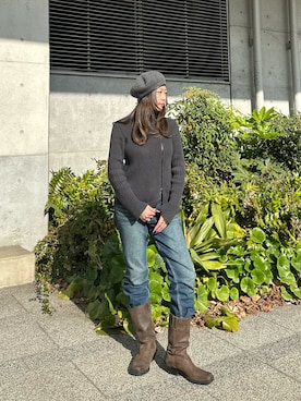 ZARAのアイテムを使った「ウエスタンブーツ」の人気ファッション