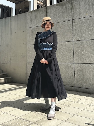Roko　HOUGA jean frill belt HOUGA(ホウガ)のjean frill belt(black)(ベスト)の通販