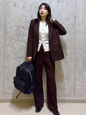 「アイテム（テーラードジャケット）」を使った、SAORIさん（レディース・164cm・30代）の秋コーディネート