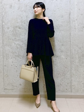 「W BAG」｜SAORIさん（レディース・164cm）の冬コーディネート