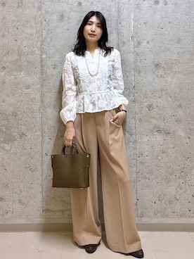 「アイテム（アクセサリー）」を使った、SAORIさん（レディース・164cm・30代）の秋コーディネート