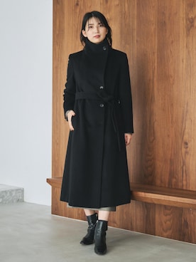 「アイテム（ステンカラーコート）」を使った、SAORIさん（レディース・164cm・30代）の秋コーディネート