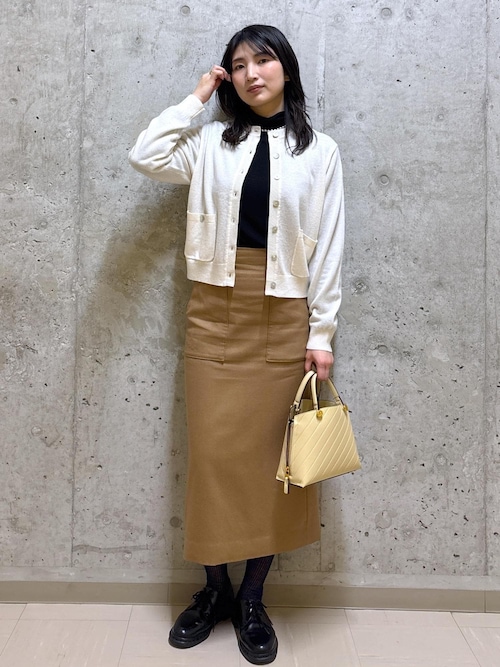 セール】[美人スカート]ウールレーヨンポケット付きタイトスカート