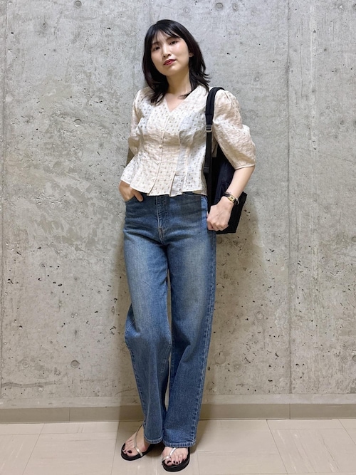 ストレッチデニムストレートパンツ（デニムパンツ）｜ROPE