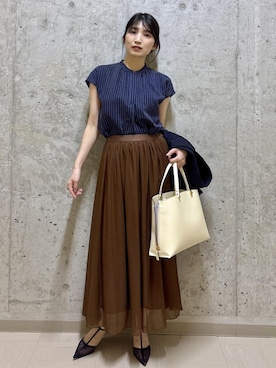 「アイテム（パンプス）」を使った、SAORIさん（レディース・164cm）の夏コーディネート