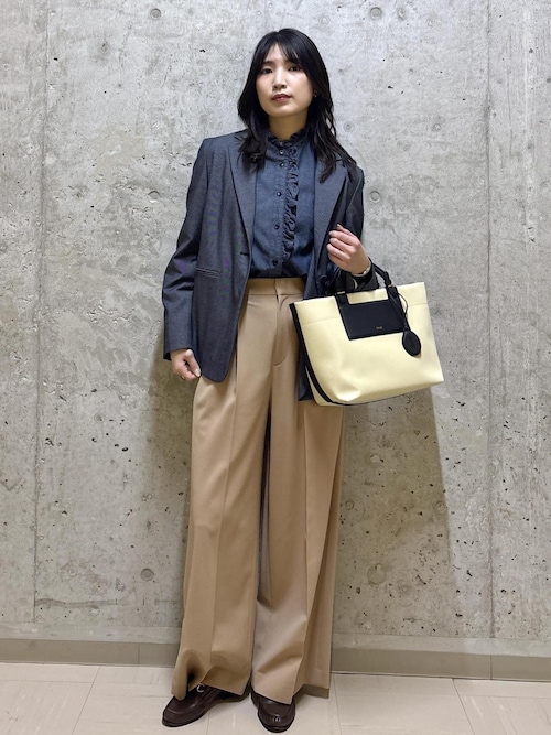 【伸縮性・リラックスフィット】 1タック ストレートワイドパンツ【REGGIANI（レッジアーニ）】