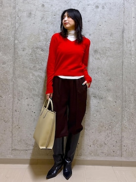 「ブルべ夏」｜SAORIさん（レディース・164cm）の秋コーディネート