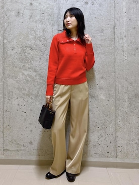 「アイテム（ローファー）」を使った、SAORIさん（レディース・164cm・30代）の秋コーディネート