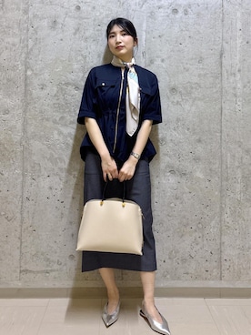 「ROPE'（ロペ）のアイテム（財布/小物）」を使った、SAORIさん（レディース・164cm）の春コーディネート