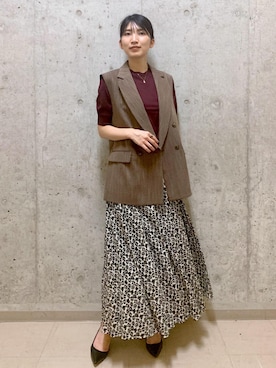 「マキシ」｜「アイテム（パンプス）」を使った、SAORIさん（レディース・164cm）の夏コーディネート