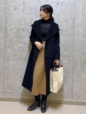 「アイテム（ニット/セーター）」を使った、SAORIさん（レディース・164cm・30代）の秋コーディネート