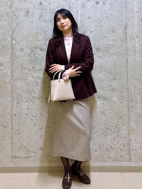 「アイテム（カーディガン/ボレロ）」を使った、SAORIさん（レディース・164cm・30代）の冬コーディネート