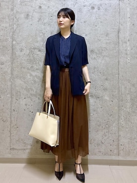 「アイテム（ジャケット/アウター）」を使った、SAORIさん（レディース・164cm・30代）の夏コーディネート