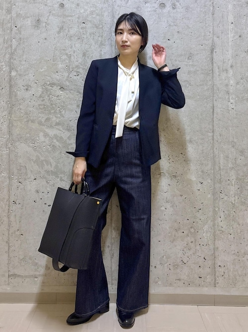 トリアセダブルクロス Vネックジャケット/イージーケア・セットアップ