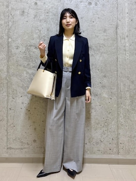 「ROPE'（ロペ）のアイテム（テーラードジャケット）」を使った、SAORIさん（レディース・164cm）の春コーディネート