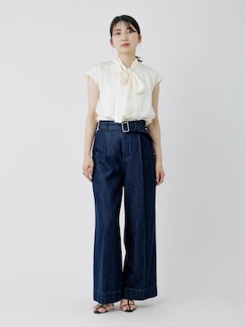 「ROPE'（ロペ）のアイテム」を使った、SAORIさん（レディース・164cm）の春コーディネート