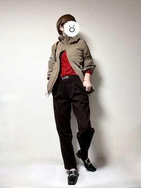 「GU（ジーユー）のアイテム（アクセサリー）」を使った、coukoさん（レディース・163cm）の冬コーディネート