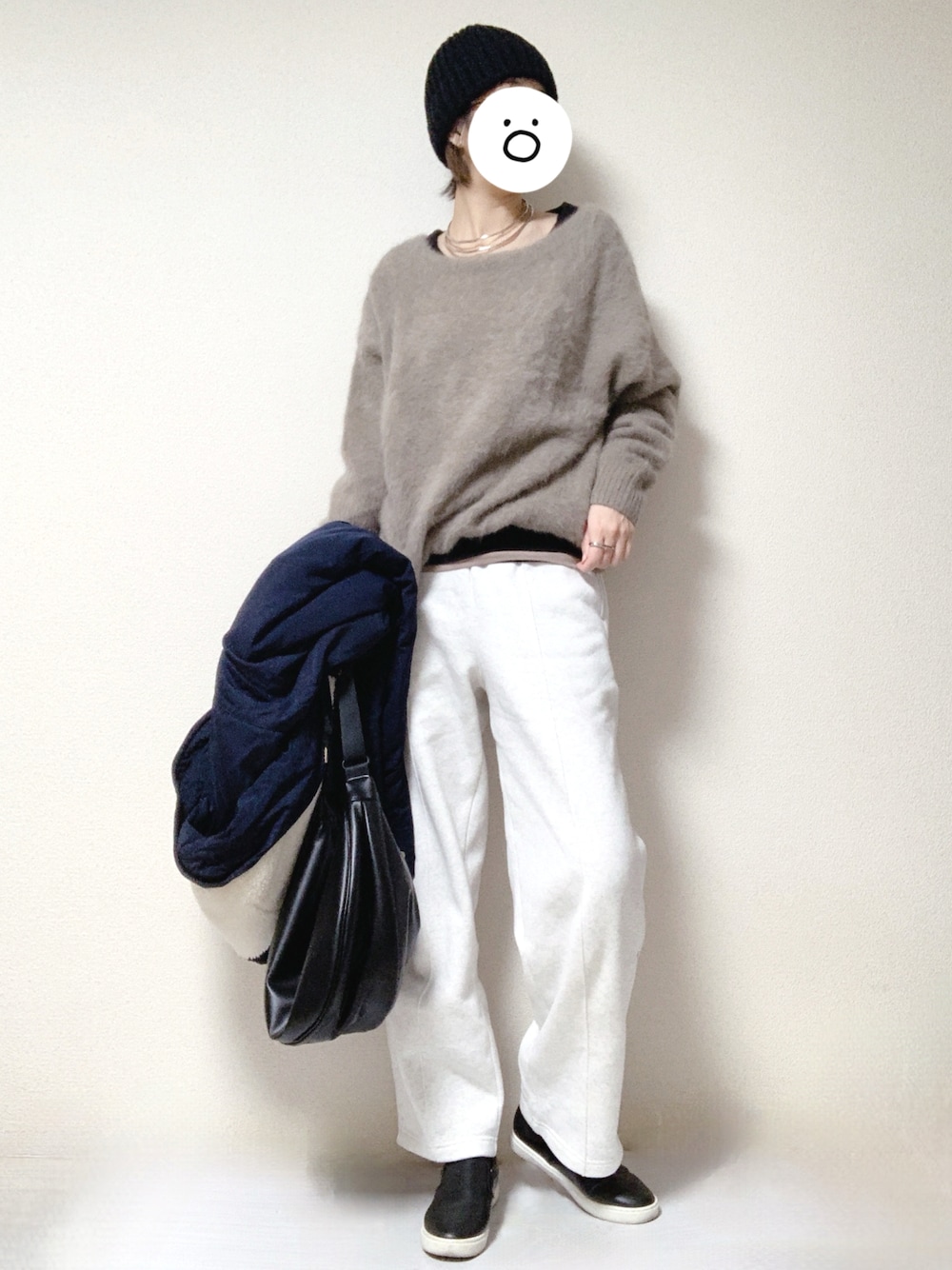 BABYLONE / FOXカシミヤ2WAYプルオーバーを使った人気ファッション