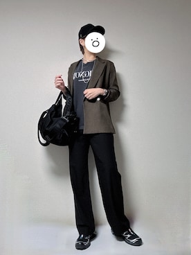 「アイテム（バングル/リストバンド）」を使った、coukoさん（レディース・163cm）の秋コーディネート