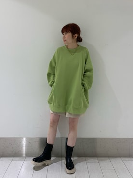 「alleybywcloset」｜「アイテム（スウェット）」を使った、matsui misakiさん（レディース・159cm）の冬コーディネート