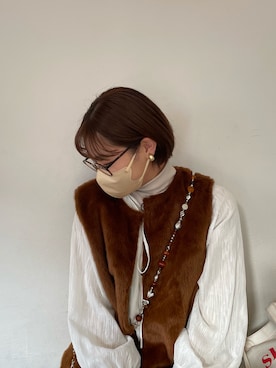 「WHIMSIC（ウィムジック）のアイテム（ジャケット/アウター）」を使った、nonさん（レディース・162cm）の冬コーディネート