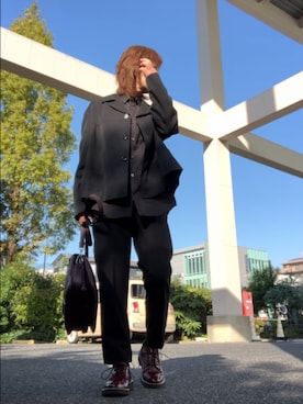 「COMME des GARCONS（コムデギャルソン）のアイテム」を使った、Cさん（レディース・152cm）の冬コーディネート