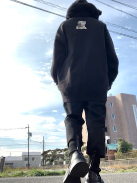 「アイテム（スウェット）」を使った、Cさん（レディース・152cm）の冬コーディネート