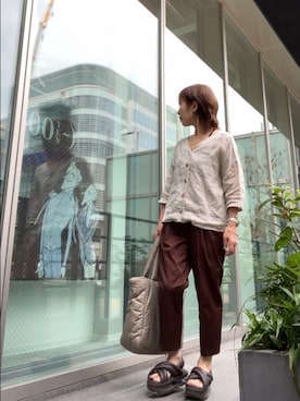「アイテム（アナログ腕時計）」を使った、Cさん（レディース・152cm）の秋コーディネート