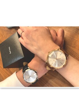 「ポールスミス」｜「アイテム（アナログ腕時計）」を使った、neskaさん（レディース・160cm）の春コーディネート