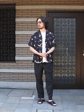 「PHIGVEL（フィグベル）のアイテム」を使った、NABEさん（メンズ・182cm）の春コーディネート