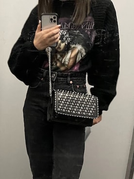 「ZARA（ザラ）のアイテム（ショルダーバッグ、ブラック系）」を使った、rink9704aさん（レディース・161cm）の春コーディネート