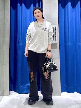 「アイテム（スウェット）」を使った、Natsukii/나츠키さん（レディース・164cm・20代）の秋コーディネート