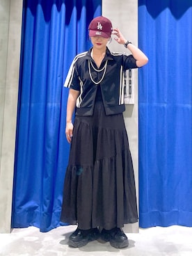「アイテム（ノーカラージャケット）」を使った、Natsukii/나츠키さん（レディース・164cm）の夏コーディネート
