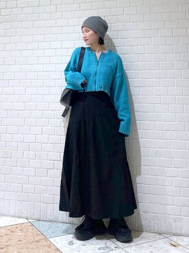 「JEANASIS（ジーナシス）のランダムアウトソールスニーカー/968688（スニーカー）」を使った、Natsukii/나츠키さん（レディース・164cm）の冬コーディネート