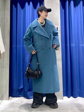 「アイテム（チェスターコート）」を使った、Natsukii/나츠키さん（レディース・164cm・20代）の冬コーディネート