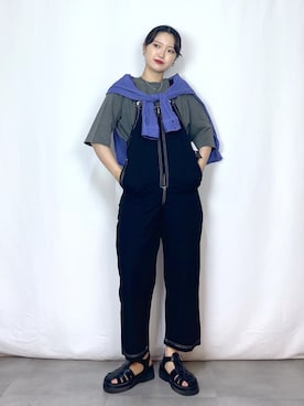 「PBLIM（ページボーイリム）のアイテム（オールインワン・サロペット）」を使った、Natsukii/나츠키さん（レディース・164cm）の夏コーディネート