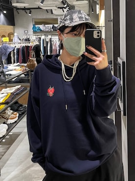 「PBLIM（ページボーイリム）のアイテム（キャップ）」を使った、Natsukii/나츠키さん（レディース・164cm）の秋コーディネート