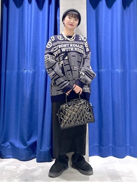 「おでかけ」｜「アイテム（帽子）」を使った、Natsukii/나츠키さん（レディース・164cm）の冬コーディネート