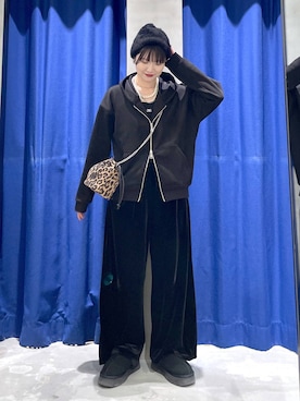 「おでかけ」｜「アイテム（帽子）」を使った、Natsukii/나츠키さん（レディース・164cm）の冬コーディネート