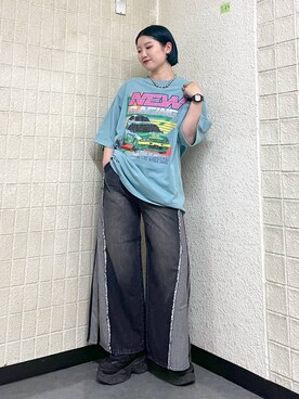 「JEANASIS（ジーナシス）のランダムアウトソールスニーカー/968688（スニーカー）」を使った、Natsukii/나츠키さん（レディース・164cm）の春コーディネート