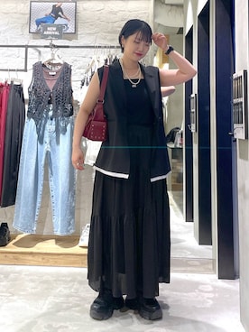 「アイテム（その他アウター）」を使った、Natsukii/나츠키さん（レディース・164cm・20代）の夏コーディネート