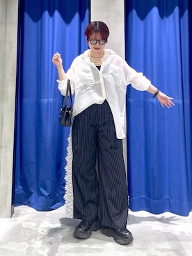 「PAGEBOY（ページボーイ）のレースアップソックスブーツ（ブーツ、ブラック系）」を使った、Natsukii/나츠키さん（レディース・164cm）の夏コーディネート