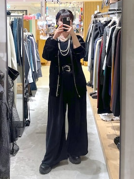 「PAGEBOY（ページボーイ）のサイドタックルーズウラケパンツ/イージーパンツ【4color・2size】（スウェットパンツ）」を使った、Natsukii/나츠키さん（レディース・164cm・20代）の秋コーディネート