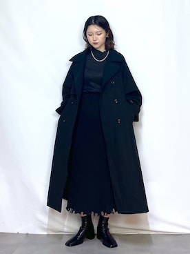 「PAGEBOY（ページボーイ）のアイテム（チェスターコート）」を使った、Natsukii/나츠키さん（レディース・164cm）の冬コーディネート