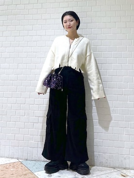 「JEANASIS（ジーナシス）のランダムアウトソールスニーカー/968688（スニーカー）」を使った、Natsukii/나츠키さん（レディース・164cm）の冬コーディネート