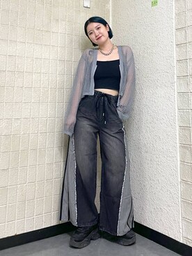 「JEANASIS（ジーナシス）のランダムアウトソールスニーカー/968688（スニーカー）」を使った、Natsukii/나츠키さん（レディース・164cm）の春コーディネート