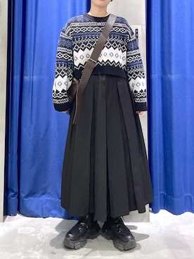 「アイテム（ボストンバッグ）」を使った、Natsukii/나츠키さん（レディース・164cm・20代）の冬コーディネート